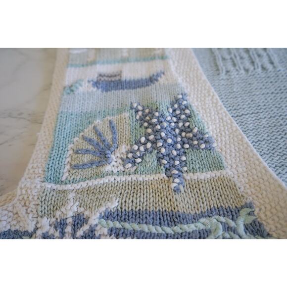 VTG Marisa Christina knit Sea Shore Sweater Vest 2X Cottagecore Whimsy Nautical - Picture 4 of 16